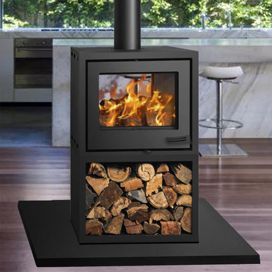 Infiniti Freestanding 14kW Double Sided Convection Box wood burning stove