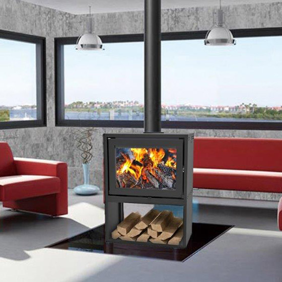 Canature TAURUS SI Double Sided Freestanding (Unit Only) wood burning fireplace